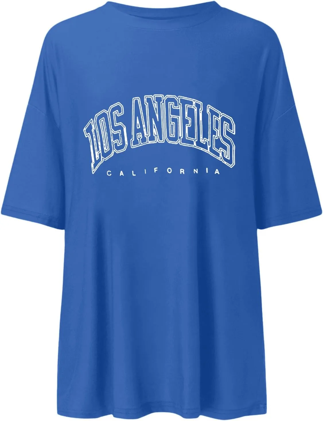 Los Angeles California T Shirts for Women 2025 Oversized Workout Cute Loose Fit Tops Trendy Half Sleeve Tshirt Summer