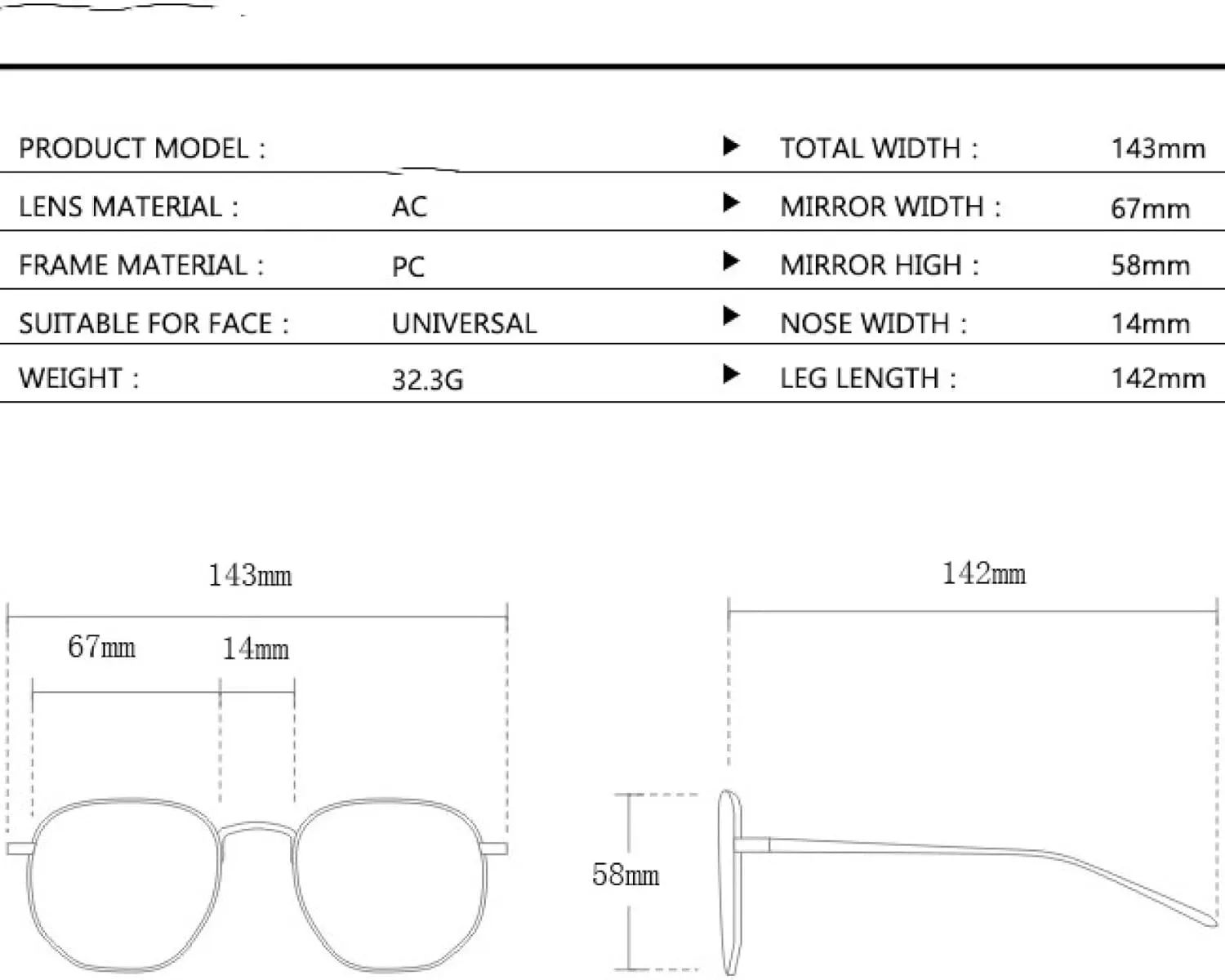 Luxury Sunglasses Women Oversized Sunglass Men Summer Traveling Fishing Driving Shades Male Uv400