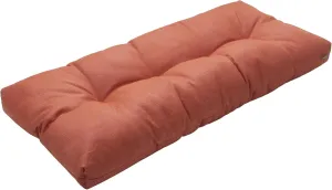 Magpie Fabrics Patio Bench Cushion 45"x18", Indoor/Outdoor Non-Slip Water Resistant Long Seat Pads, Tufted Loveseat Cushion for Swing, Settee, Window, Garden, Wicker, Front Porch (Coral)