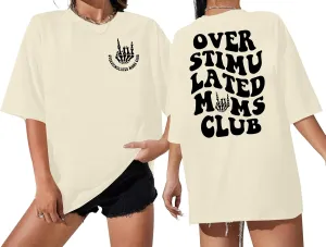 Mama Motherhood Oversized Tshirt Women Funny Graphic Trendy Mom Life Shirts Drop Shoulder Tee Tops