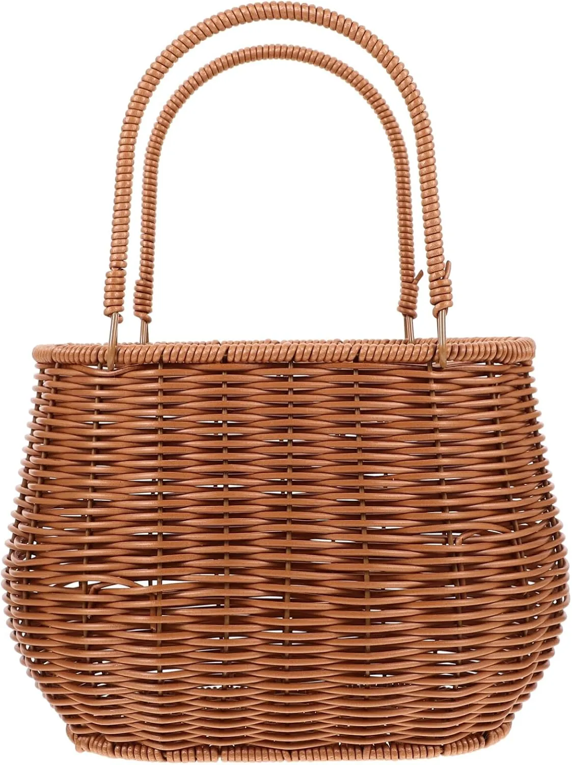 MARURY Basket Woven Storage Basket Wicker Tote Basket Gifts Basket Flower Arrangement Container Rattan Handbag Eggs Candy Bread Basket for Home Wedding Hamper