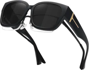 MEETSUN Oversized Fit Over Glasses Sunglasses for Women Men Large Trendy Polarized Sunglasses for Driving UV Protection