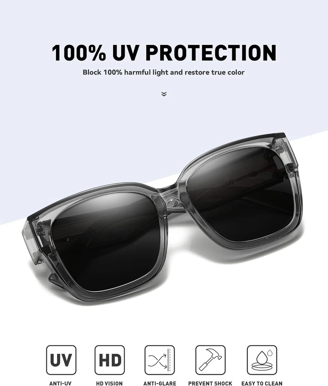 MEETSUN Oversized Fit Over Glasses Sunglasses for Women Men Large Trendy Polarized Sunglasses for Driving UV Protection