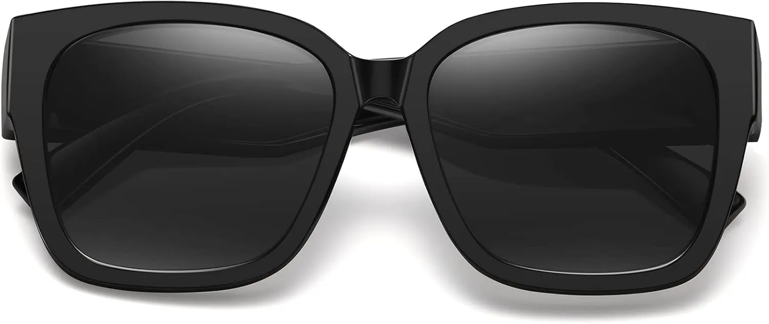 MEETSUN Oversized Fit Over Glasses Sunglasses for Women Men Large Trendy Polarized Sunglasses for Driving UV Protection