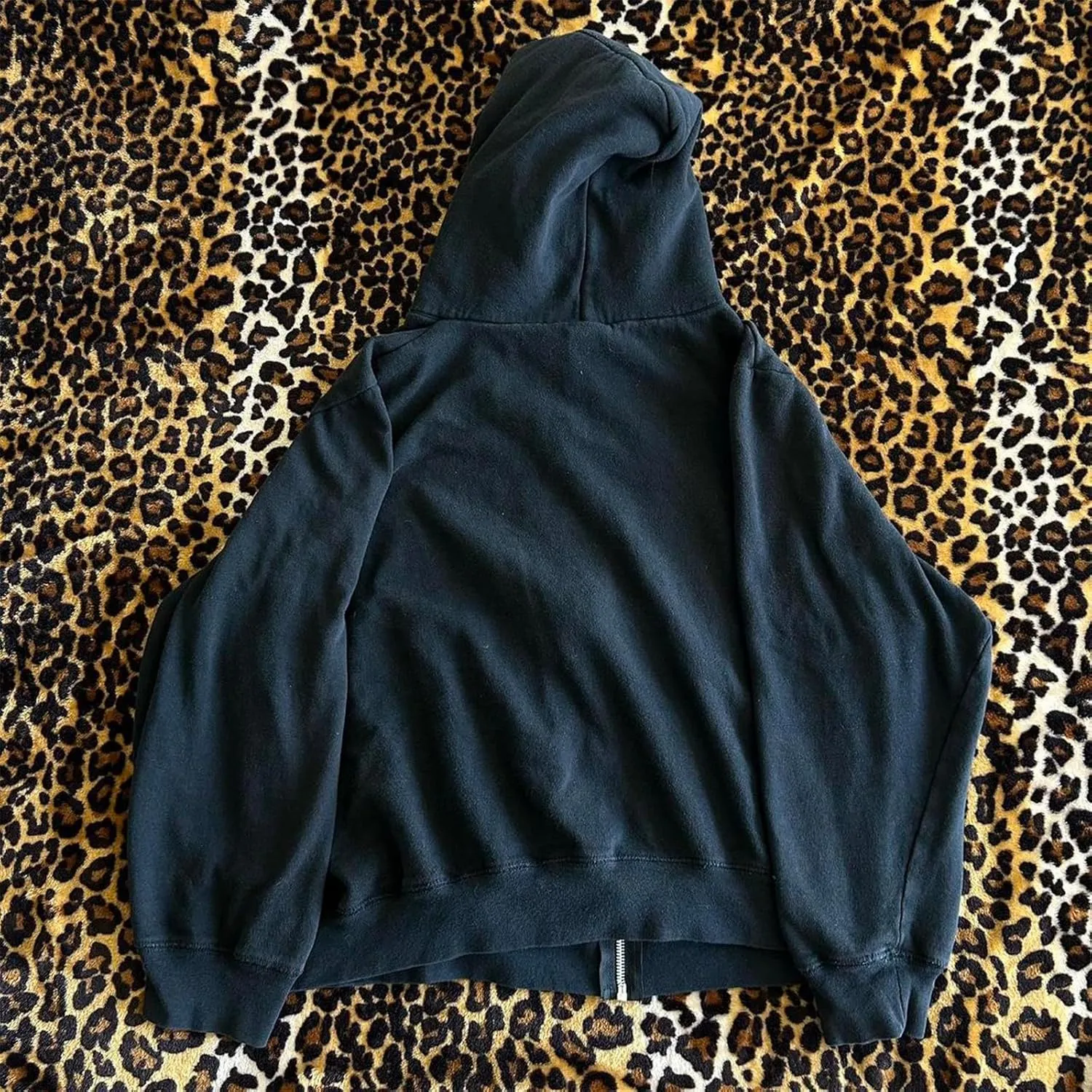 Meiweileya Women's Y2k Grunge Skull Graphic Zip Up Hoodies Emo Goth Skeleton Jacket Long Sleeve