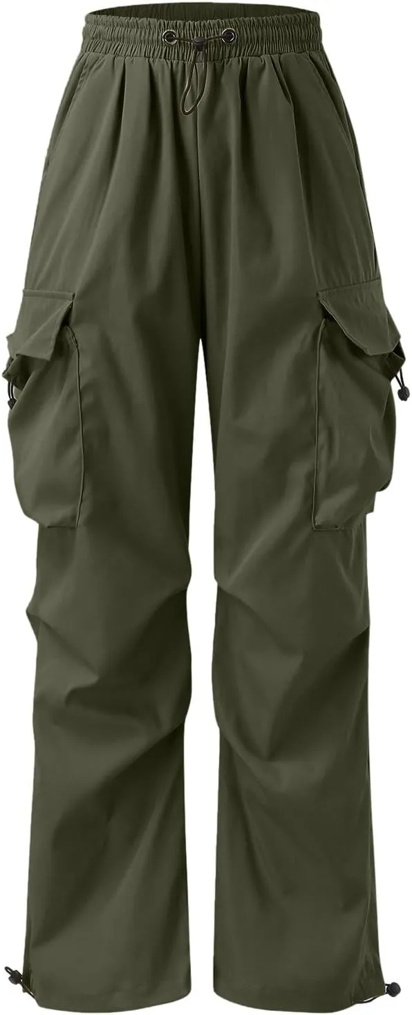 Mens Cargo Pants Casual Baggy Joggers Athletic Parachute Pant Loose Fit Sweatpants with Pockets Y2K Streetwear