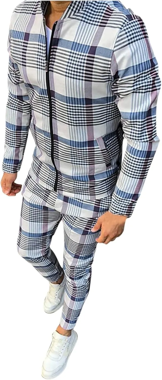Men's Cotton Plaid Shirts Jacket Fleece Lightweight Breathable Long Sleeve Lapel Formal Shirt Plaid Flannel Shirts