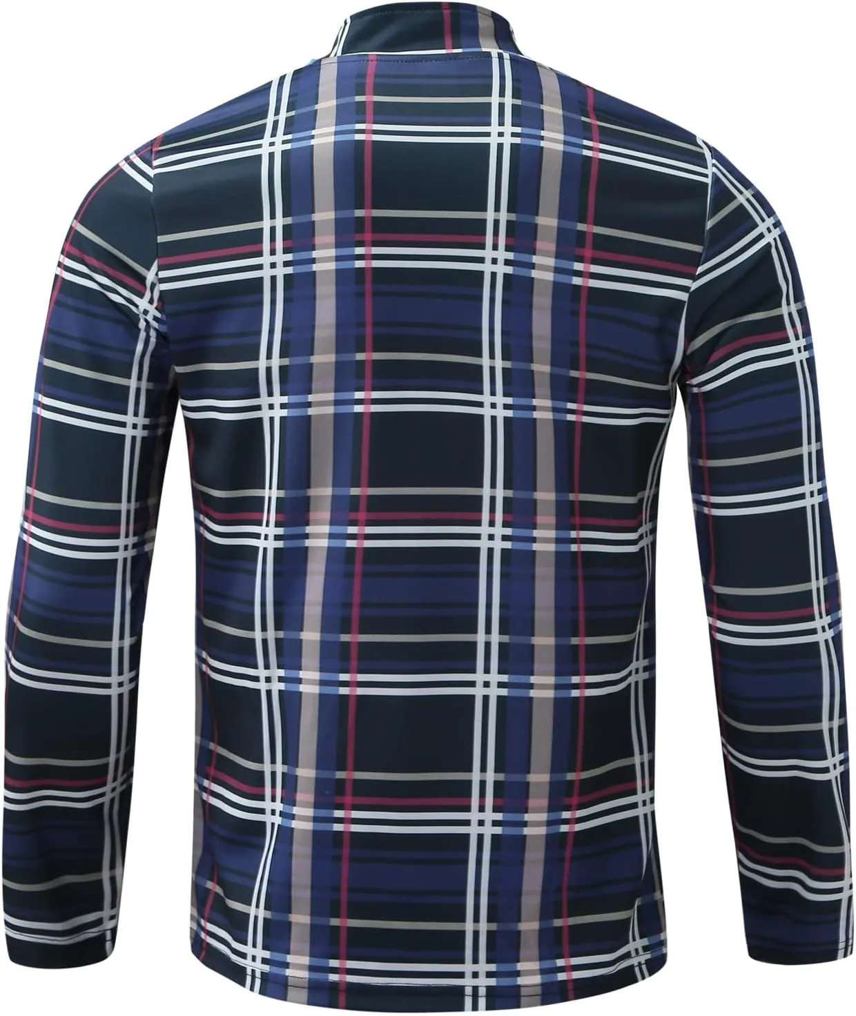 Men's Cotton Plaid Shirts Jacket Fleece Lightweight Breathable Long Sleeve Lapel Formal Shirt Plaid Flannel Shirts