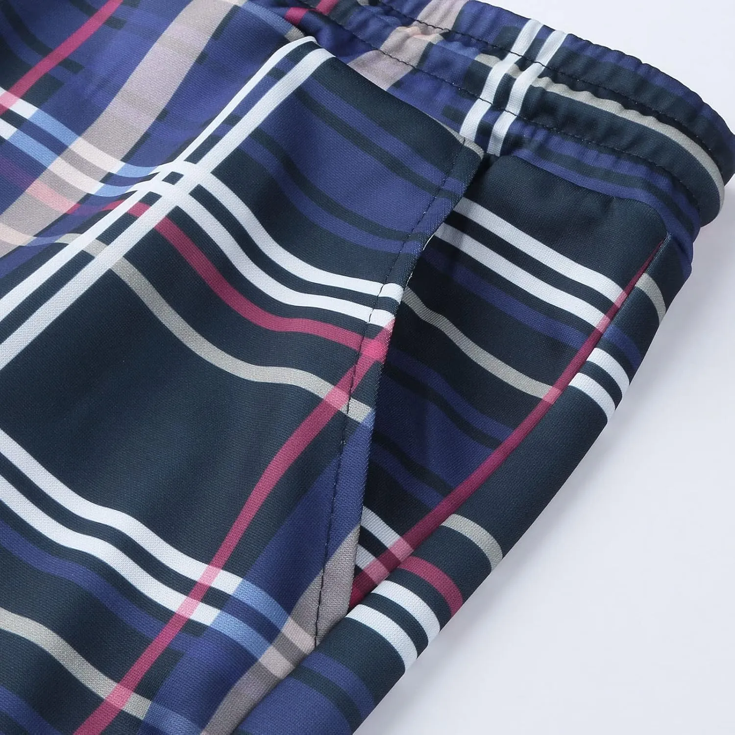 Men's Cotton Plaid Shirts Jacket Fleece Lightweight Breathable Long Sleeve Lapel Formal Shirt Plaid Flannel Shirts