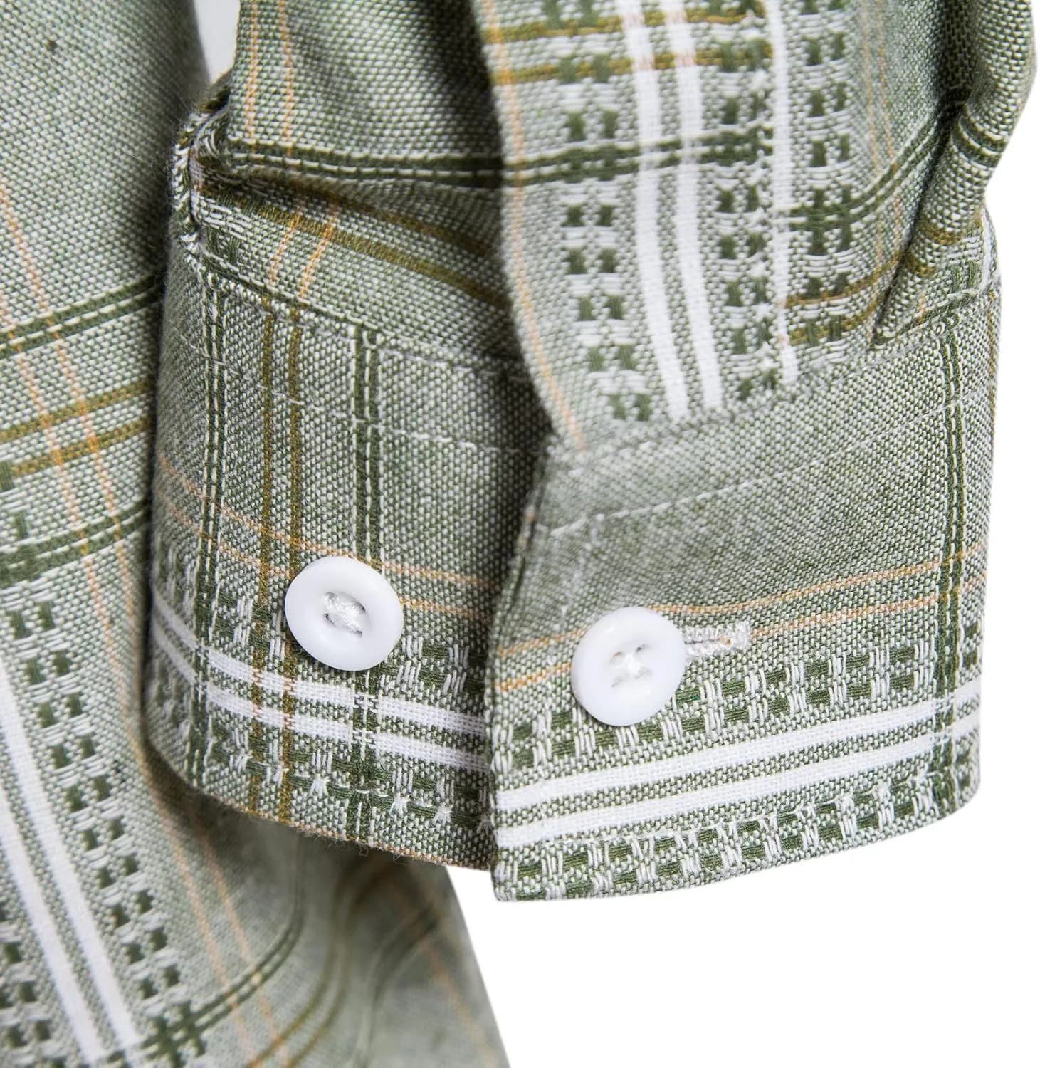 Men's Cotton Plaid Shirts Jacket Fleece Lightweight Breathable Long Sleeve Lapel Formal Shirt Plaid Flannel Shirts