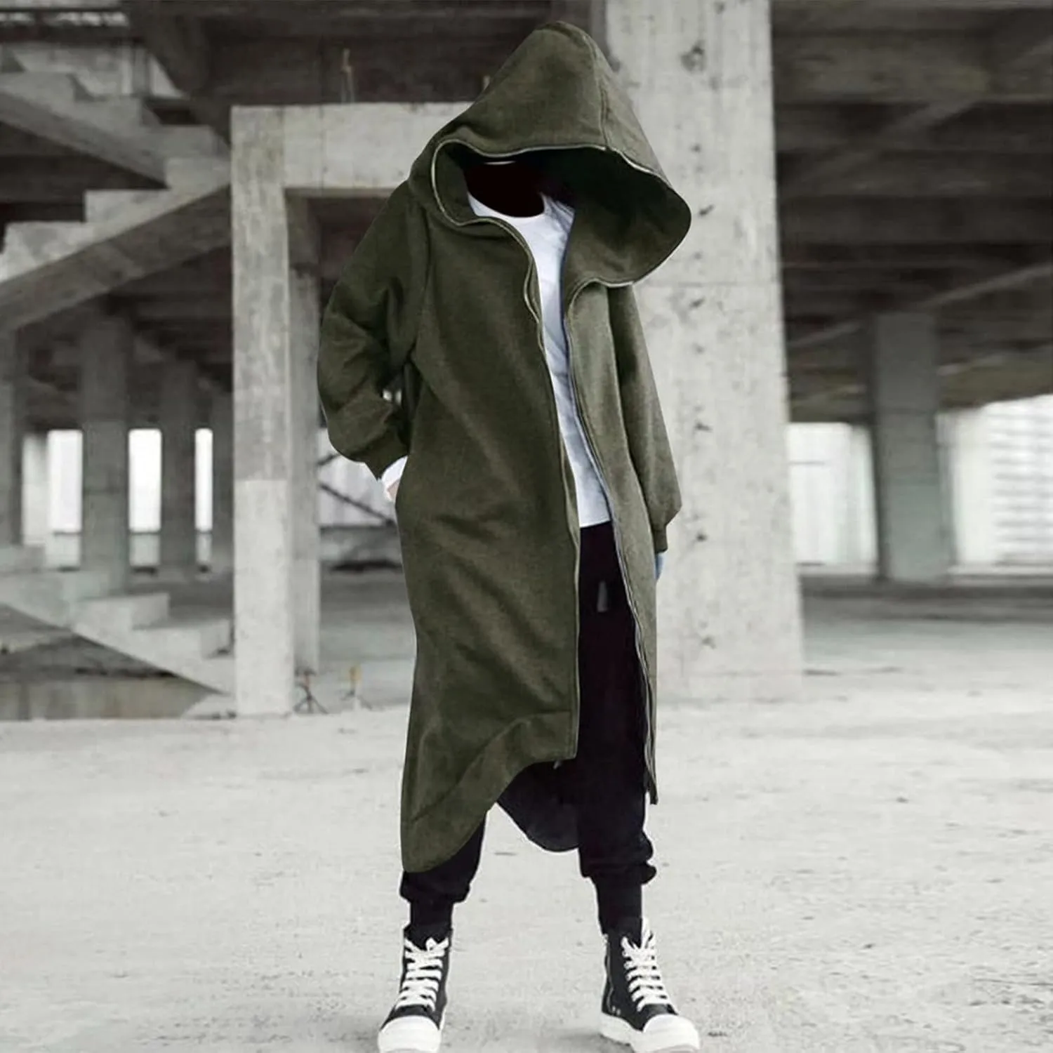 Mens Hoodies And Winter Fashion Loose Plus Size Hooded Pullover Sweater Pullover Hooded Sweatshirt for Men Long