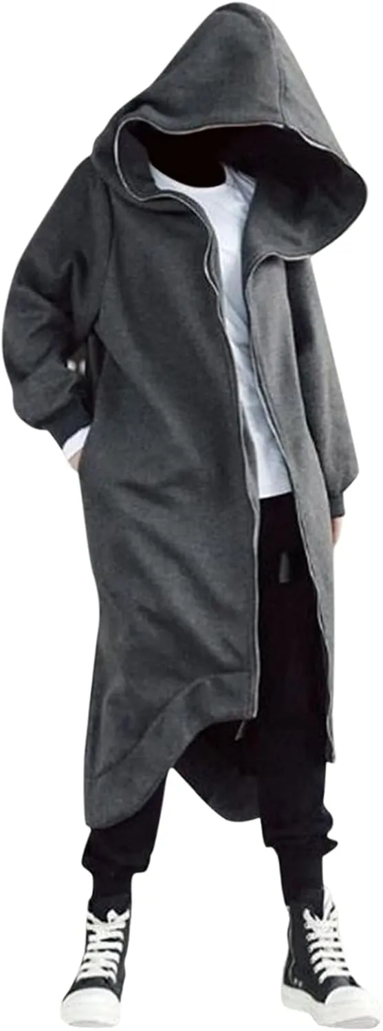 Mens Hoodies And Winter Fashion Loose Plus Size Hooded Pullover Sweater Pullover Hooded Sweatshirt for Men Long