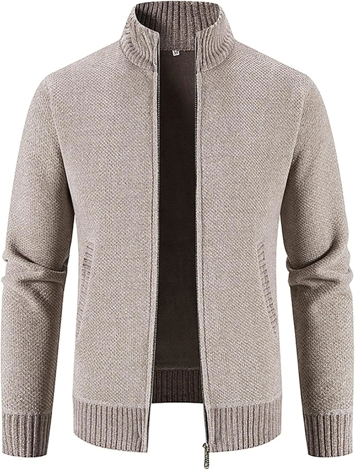 Mens Light Weight Cardigan Sweater With Pockets Long Sleeve Knitted Jackets Casual Full Zip Button Cardigan Coats
