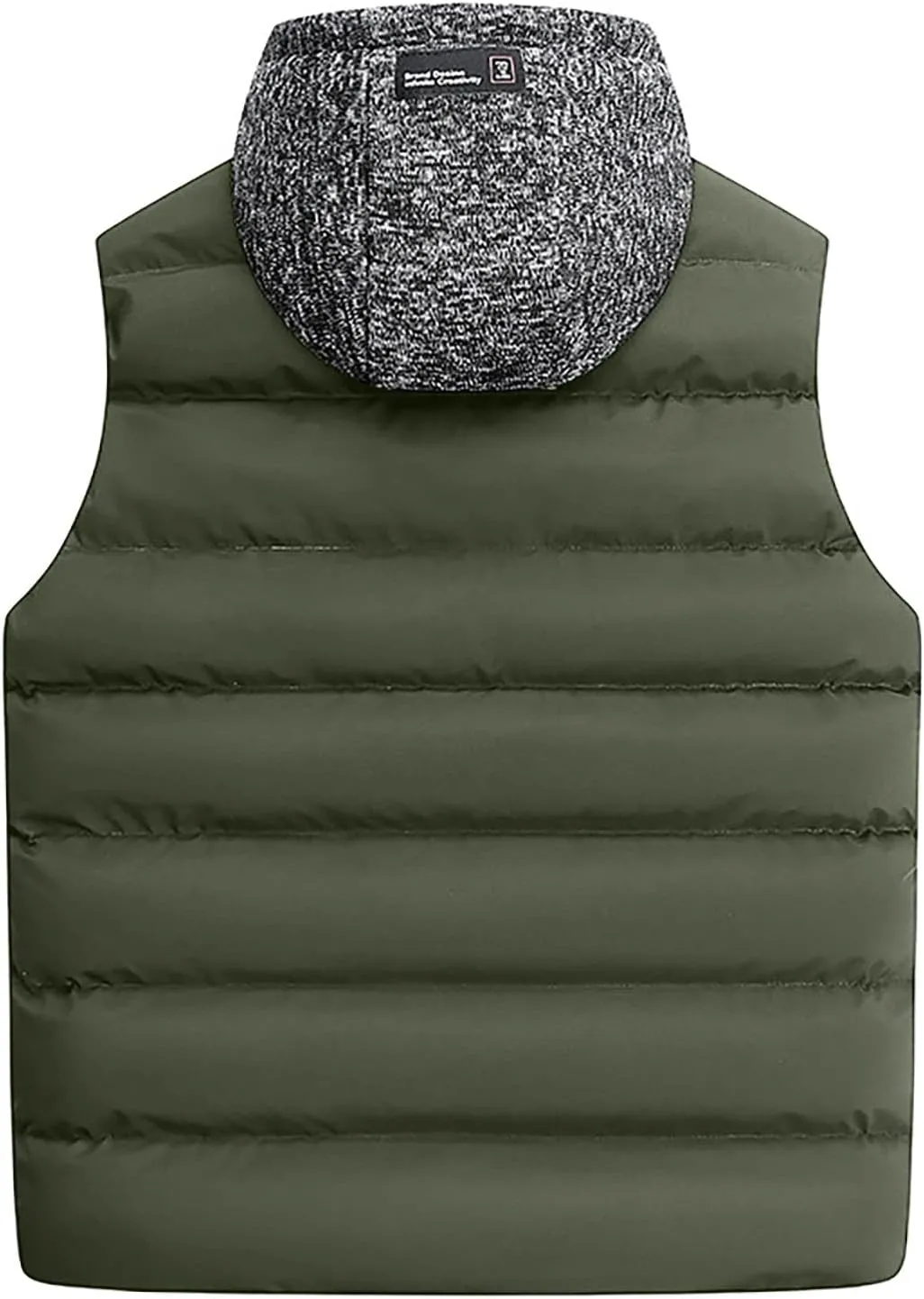 Men's Quilted Winter Vest,Plus Size Hooded Vest Outwear Slim Lightweight Warm Zipper Sleeveless Jacket Coats Pocket
