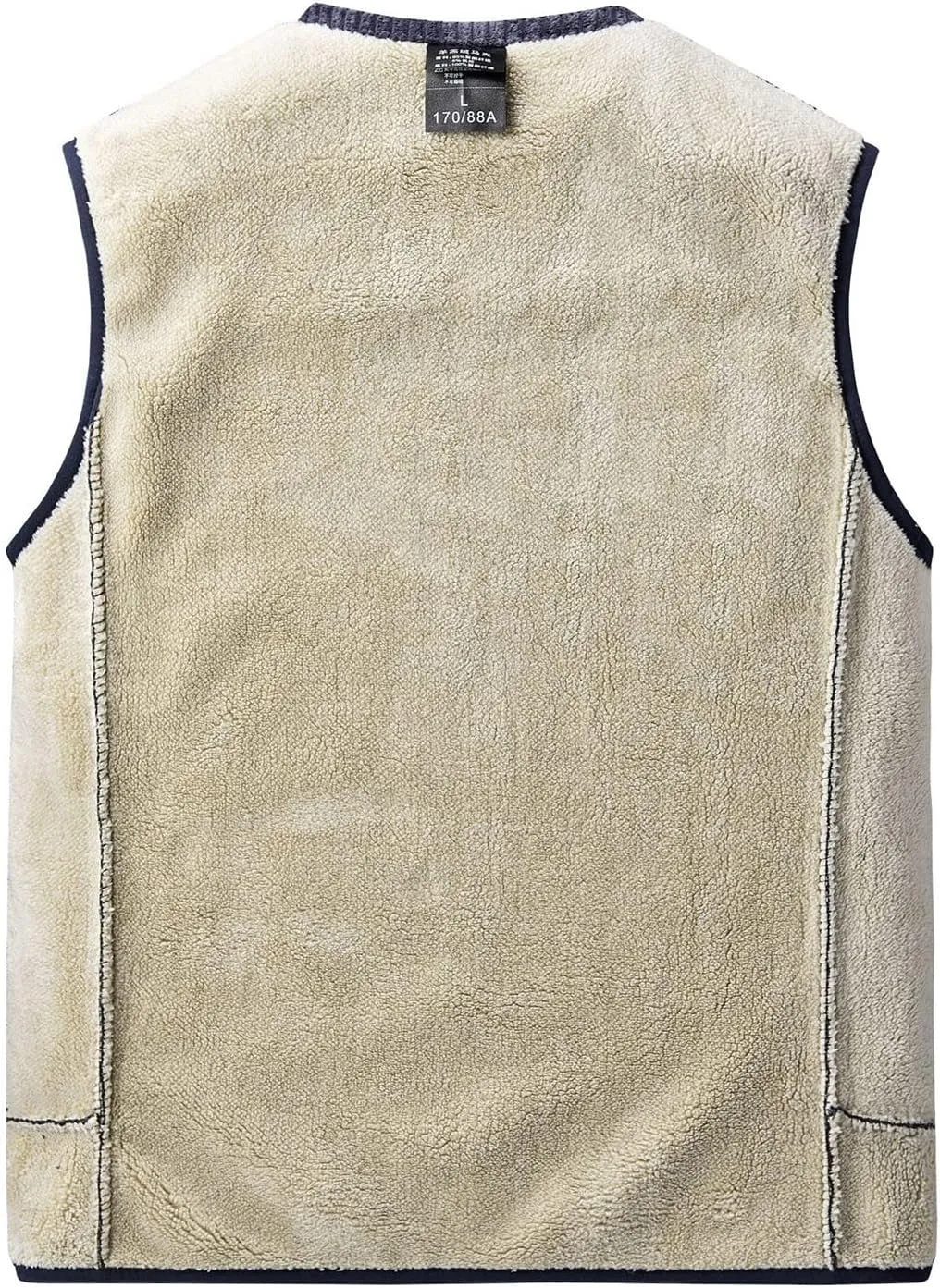 Men's Thicken Winter Vest,Lightweight Fleece Vest Outwear Sherpa Lined Full Zip Sleeveless Jacket Coats with Pocket