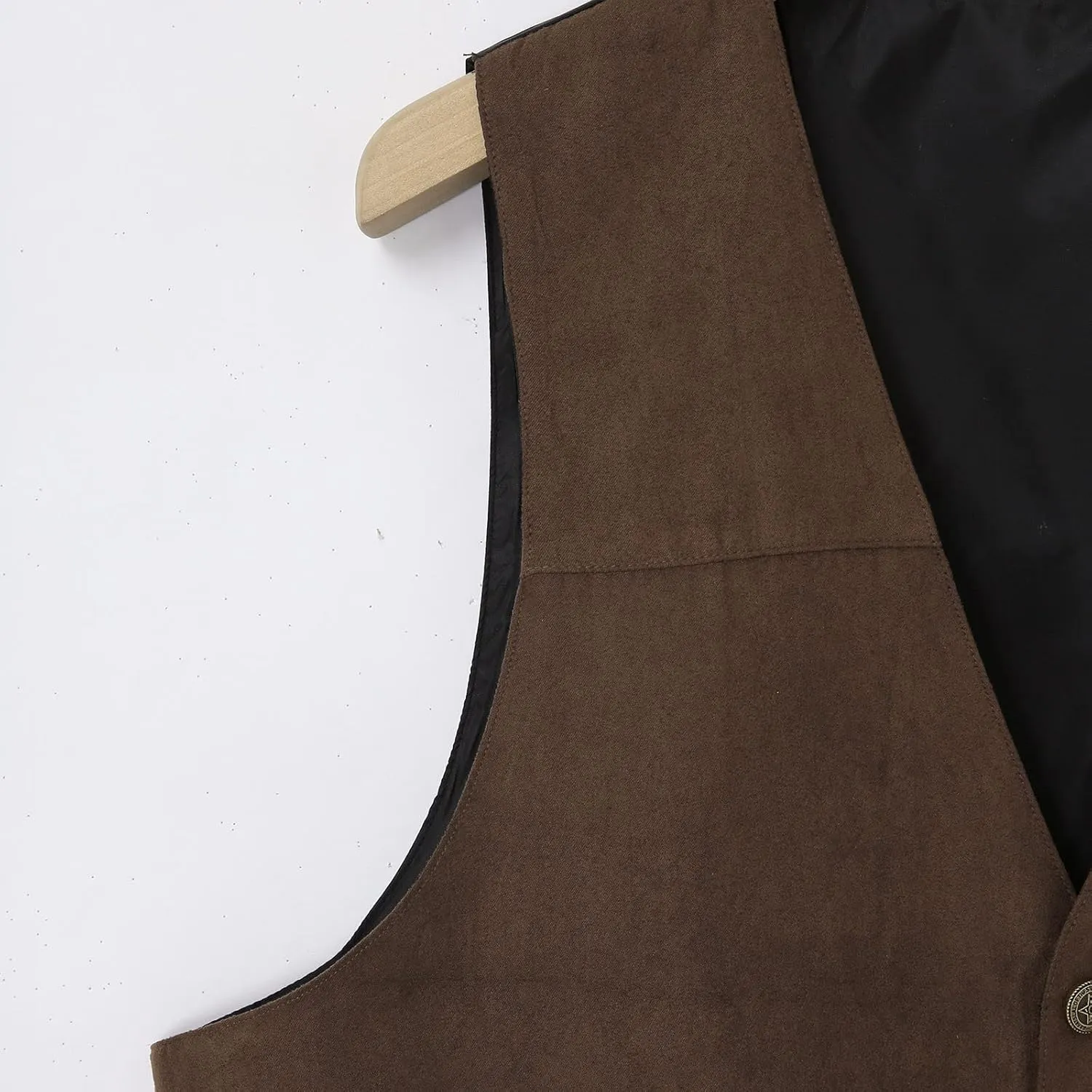 Mens Vests Leather V Neck Pocket Retro Color Vest Blouse With Button Purple Vest Brown Vest Men Black Mens Dress