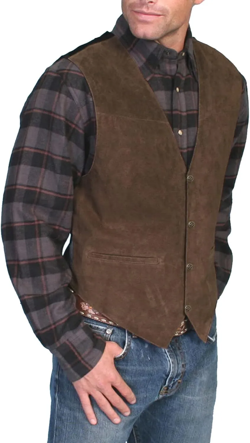 Mens Vests Leather V Neck Pocket Retro Color Vest Blouse With Button Purple Vest Brown Vest Men Black Mens Dress