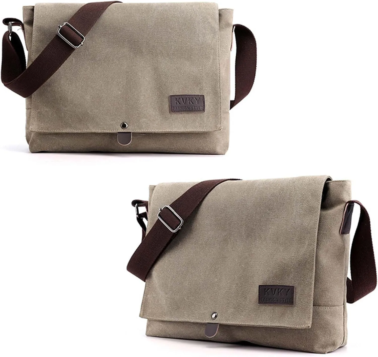Messenger Bag for Men Canvas Crossbody Bag Shoulder Bag Men Rugged Satchel Shoulder Bag Suitable for Leisure, Work