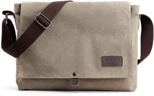 Messenger Bag for Men Canvas Crossbody Bag Shoulder Bag Men Rugged Satchel Shoulder Bag Suitable for Leisure, Work
