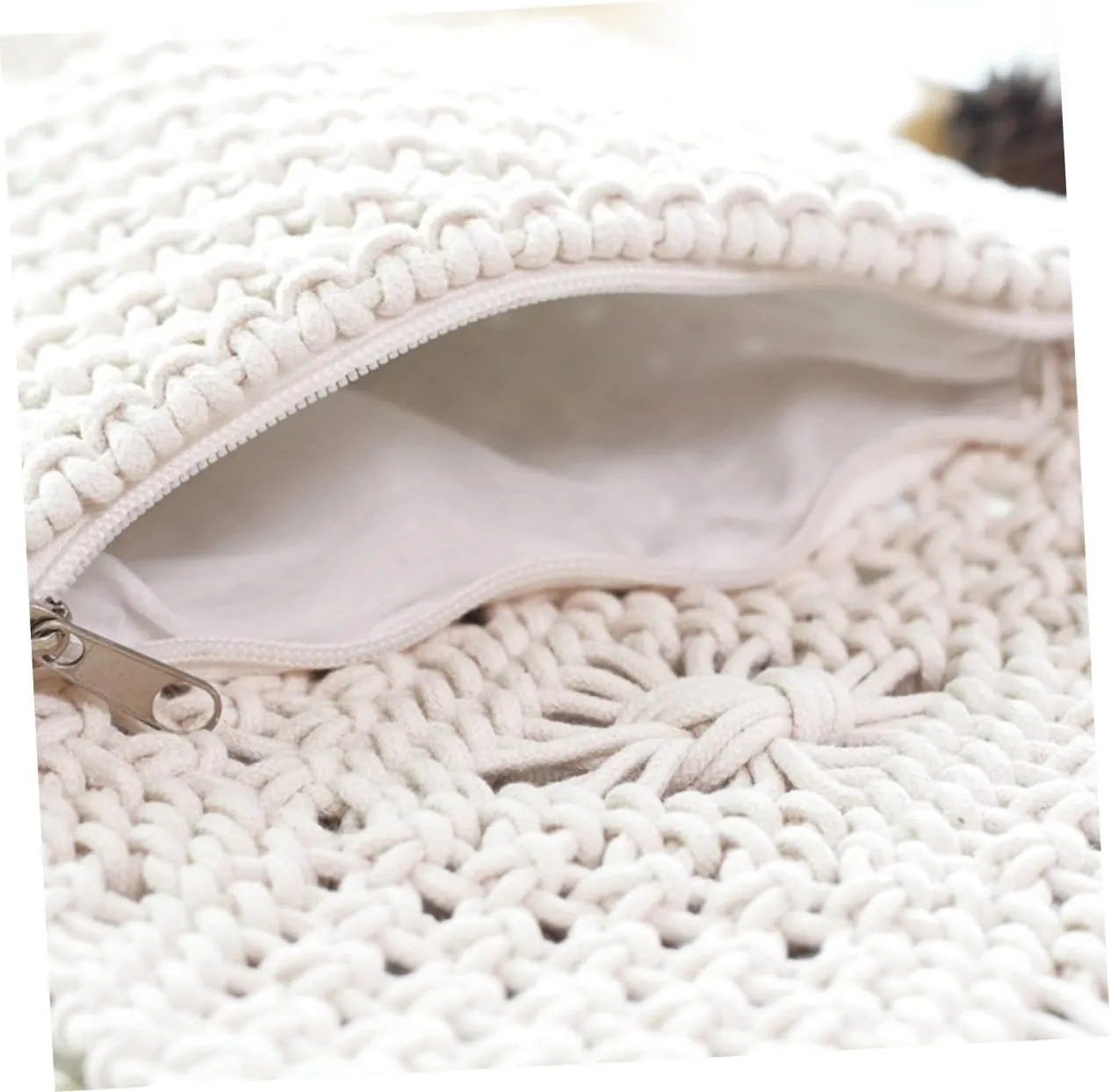 Mikinona fringe crossbody purse Crochet shoulder bag crochet change purse fringed messenger bag Crossbody Bags