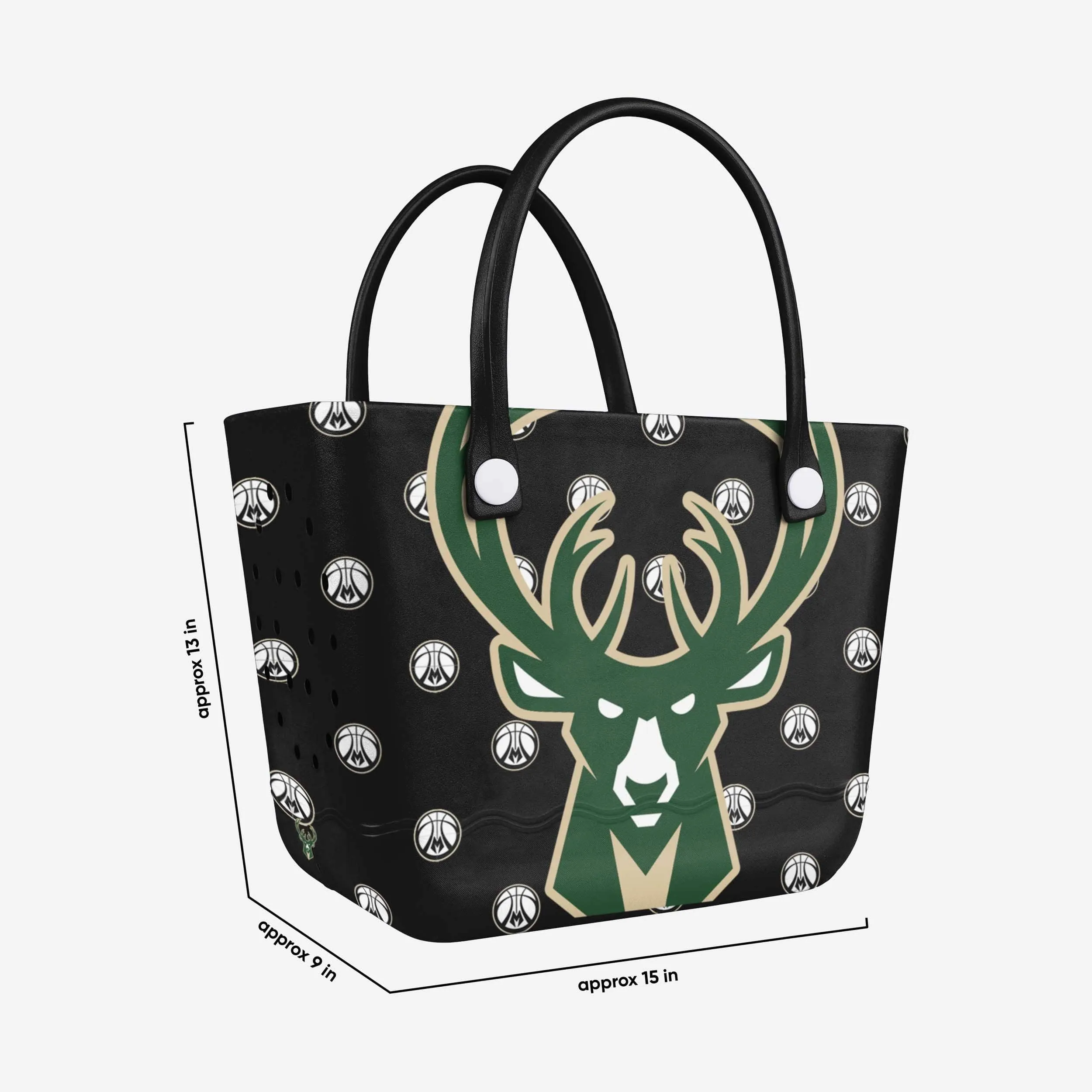 Milwaukee Bucks Big Logo Mini Print Tailgate Tote Bag