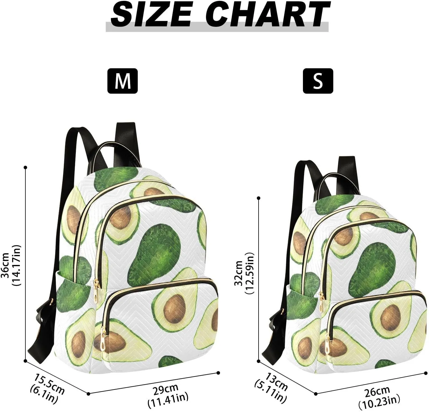 Mini Backpack Quilted Purse for Womens Small Backpack Daypack Avocado Print for Travel Daily Outing,Multi1