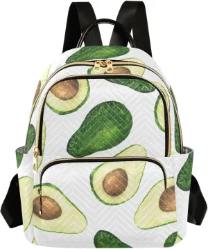 Mini Backpack Quilted Purse for Womens Small Backpack Daypack Avocado Print for Travel Daily Outing,Multi1