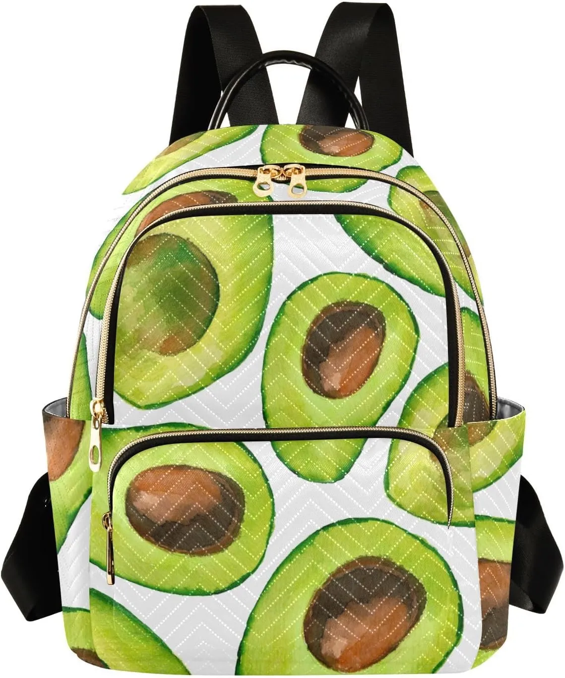 Mini Backpack Quilted Purse for Womens Small Backpack Daypack Avocado Print for Travel Daily Outing,Multi3
