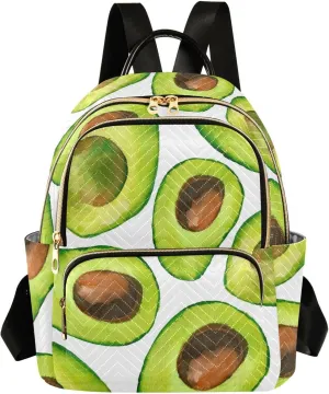 Mini Backpack Quilted Purse for Womens Small Backpack Daypack Avocado Print for Travel Daily Outing,Multi3