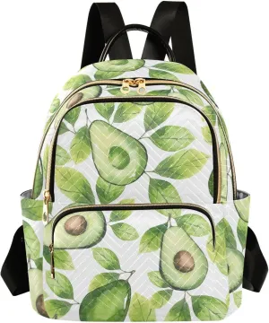 Mini Backpack Quilted Purse for Womens Small Backpack Daypack Avocado Print for Travel Daily Outing,Multi4