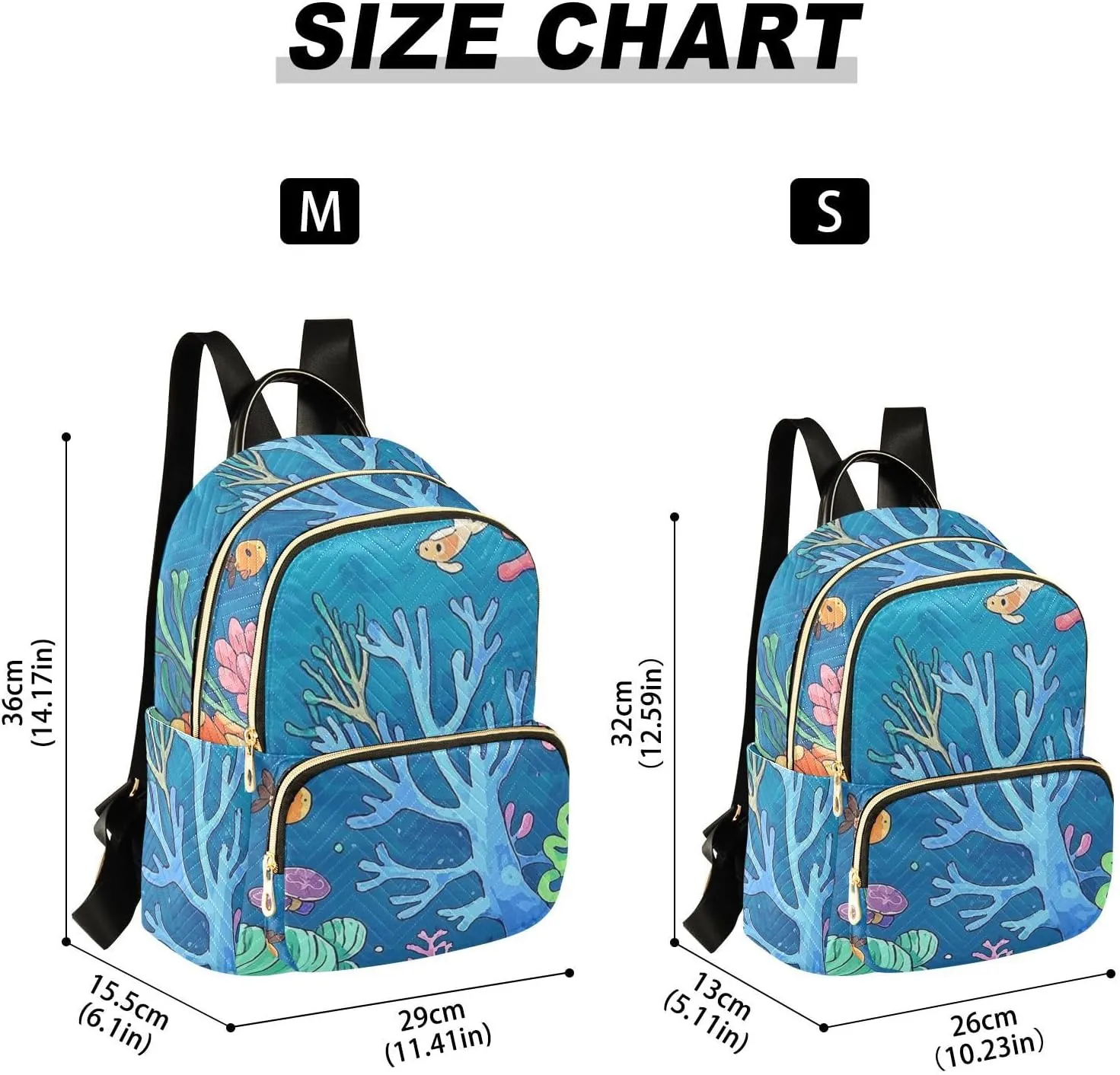 Mini Backpack Quilted Purse for Womens Small Backpack Daypack Coral Design for Travel Daily Work,Multi1
