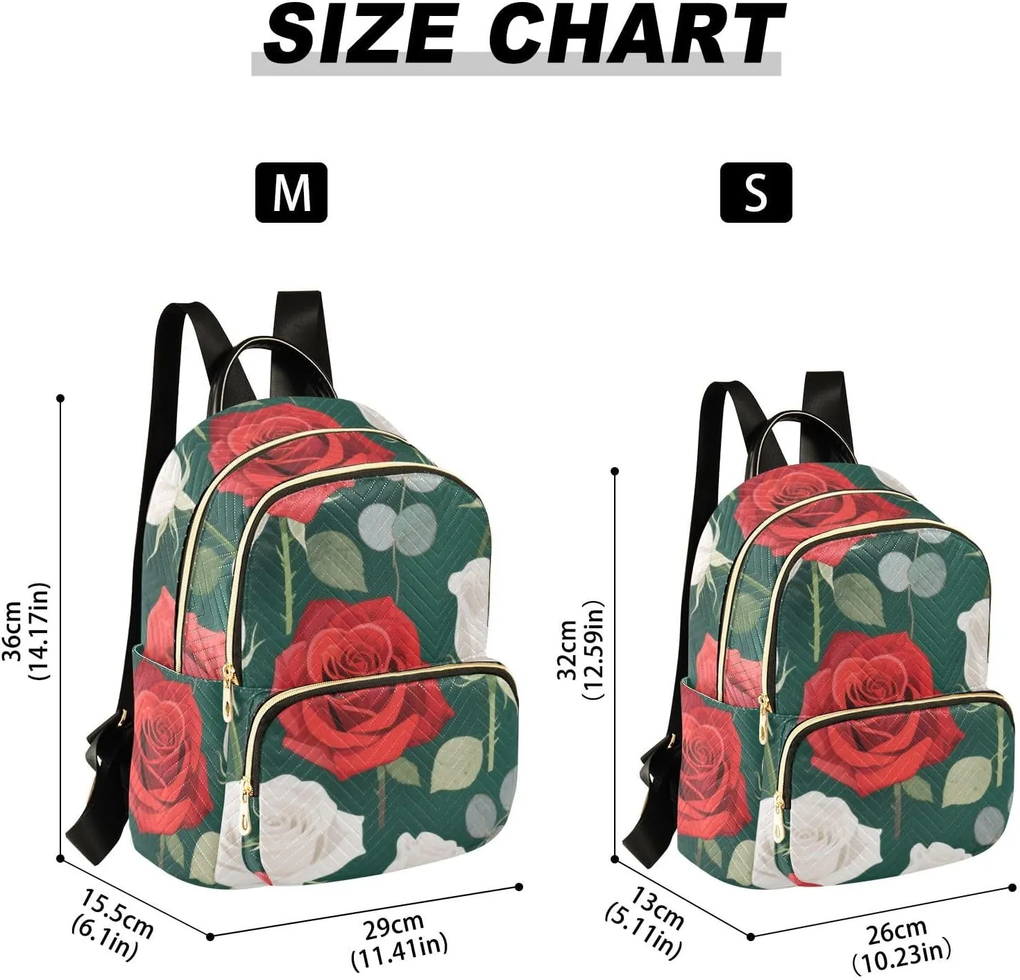 Mini Backpack Quilted Purse for Womens Small Backpack Daypack Rose Pattern for Travel Daily Camping,Multi10