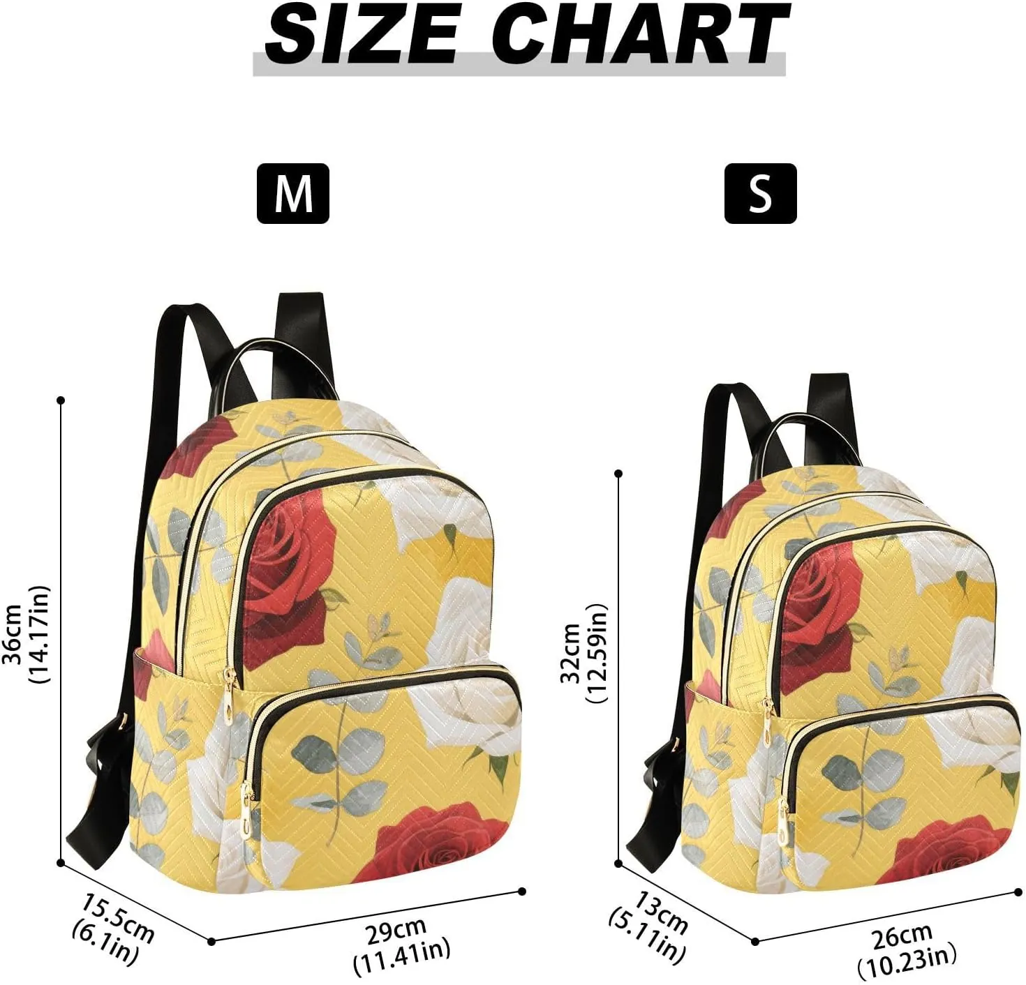 Mini Backpack Quilted Purse for Womens Small Backpack Daypack Rose Pattern for Travel Daily Work,Multi1