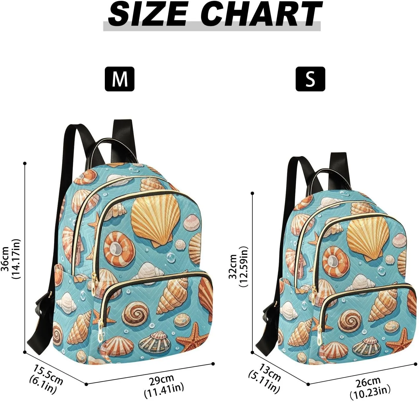 Mini Backpack Quilted Purse for Womens Small Backpack Daypack Starfish Design for Travel Daily Camping,Multi11