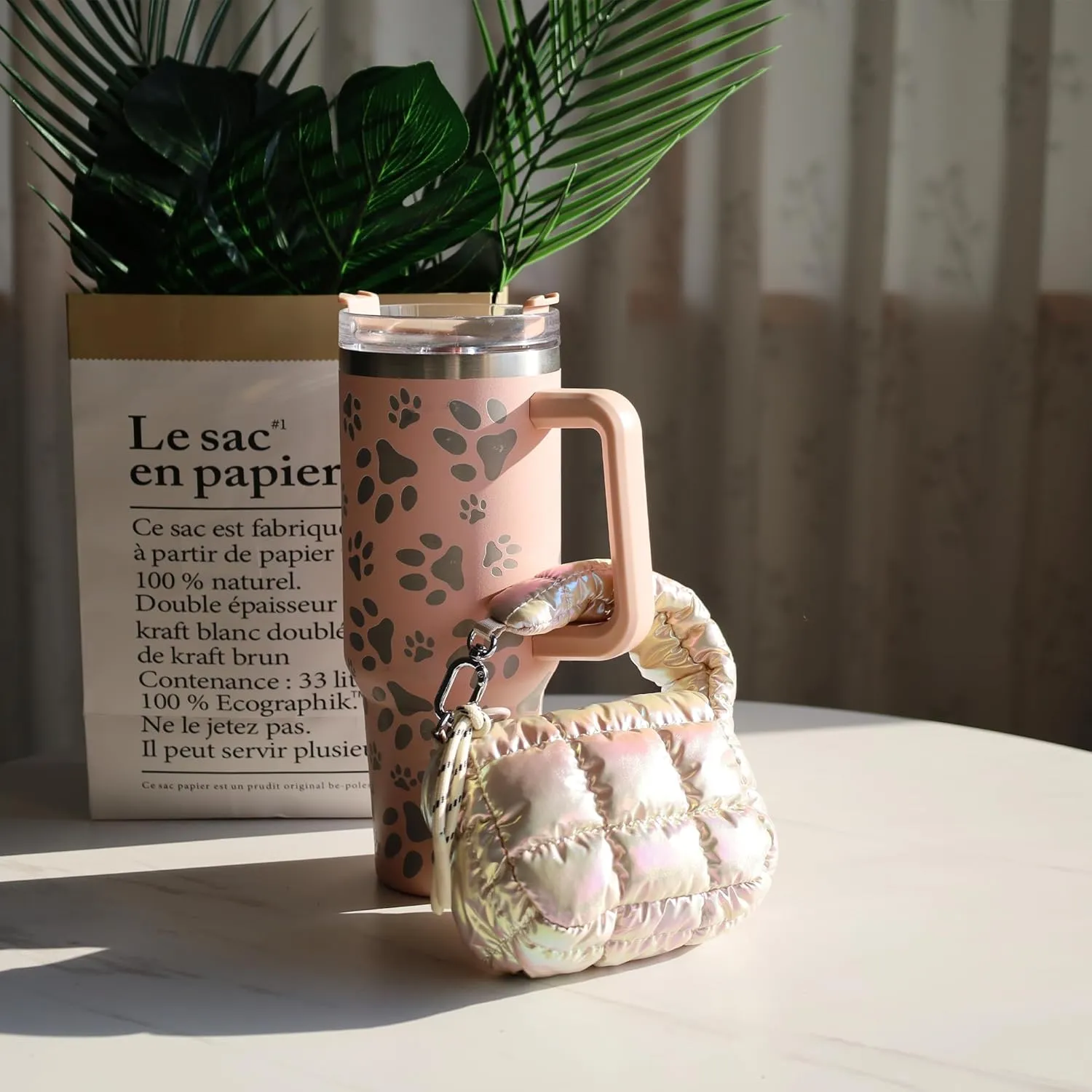 Mini Quilted Wristlet Bag for Women, Puffer Handbags,Evening Bags,Charm Lipstick Bag,Cute bag Charm for Gift