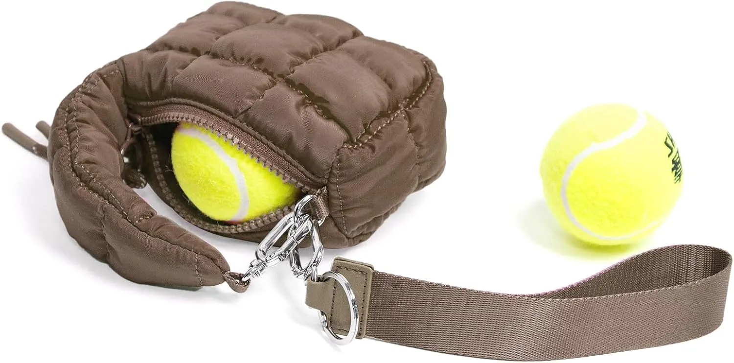 Mini Quilted Wristlet Bag for Women, Puffer Handbags,Evening Bags,Charm Lipstick Bag,Cute bag Charm for Gift