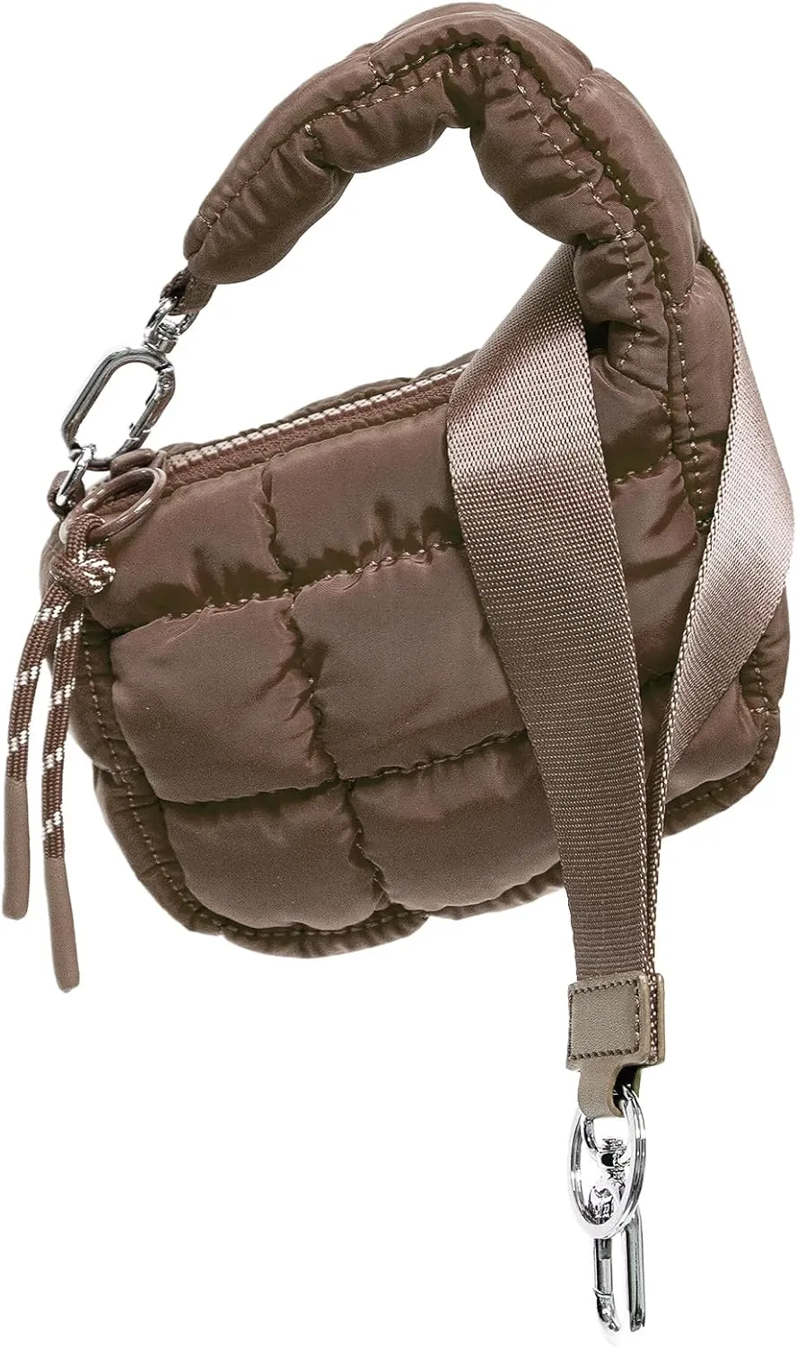 Mini Quilted Wristlet Bag for Women, Puffer Handbags,Evening Bags,Charm Lipstick Bag,Cute bag Charm for Gift