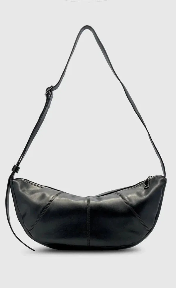 Mischa Crescent Bag - Black