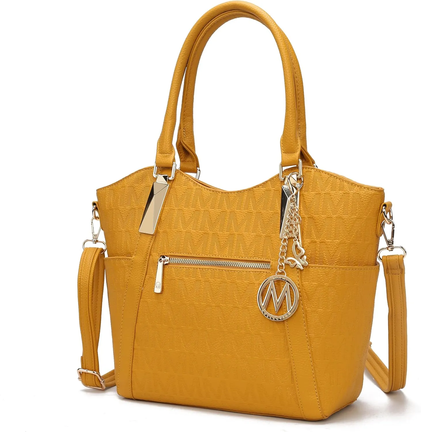 MKF Collection Tote Satchel Handbag for Women: PU Leather Shoulder Bag – Top-Handle Purse, Ladies Pocketbook By Mia K
