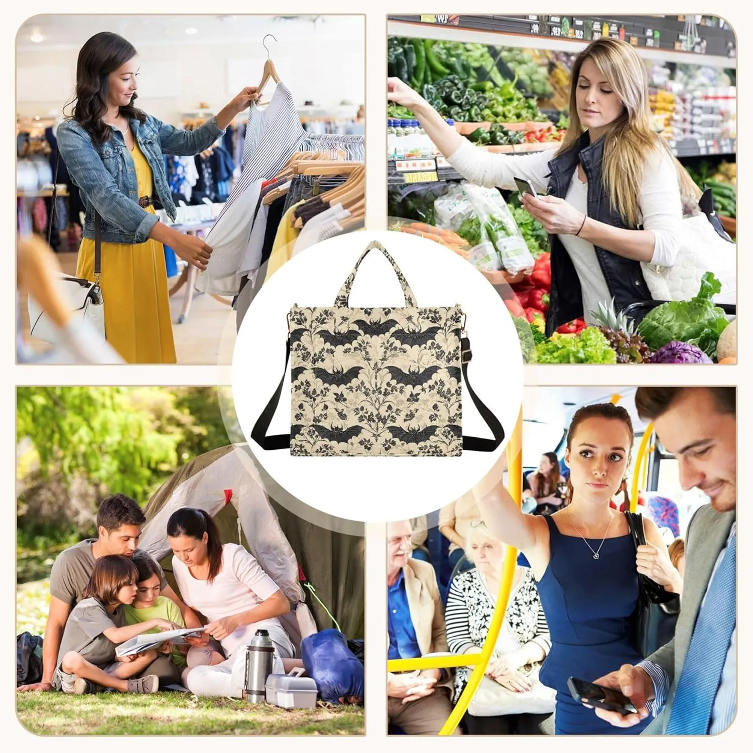 MNSRUU Corduroy Tote Bag for Women, Funny Skulls Tote Bag Crossbody Hobo Handbag Shoulder Bag for Work Travel