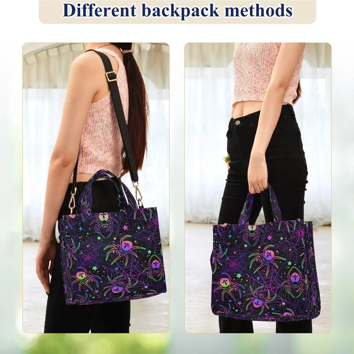 MNSRUU Corduroy Tote Bag for Women, Funny Skulls Tote Bag Crossbody Hobo Handbag Shoulder Bag for Work Travel