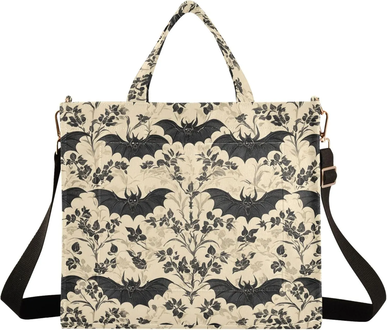 MNSRUU Corduroy Tote Bag for Women, Funny Skulls Tote Bag Crossbody Hobo Handbag Shoulder Bag for Work Travel
