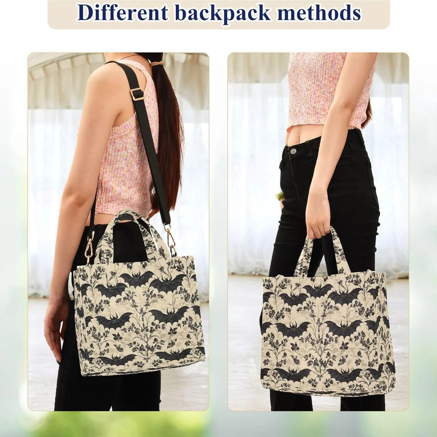 MNSRUU Corduroy Tote Bag for Women, Funny Skulls Tote Bag Crossbody Hobo Handbag Shoulder Bag for Work Travel