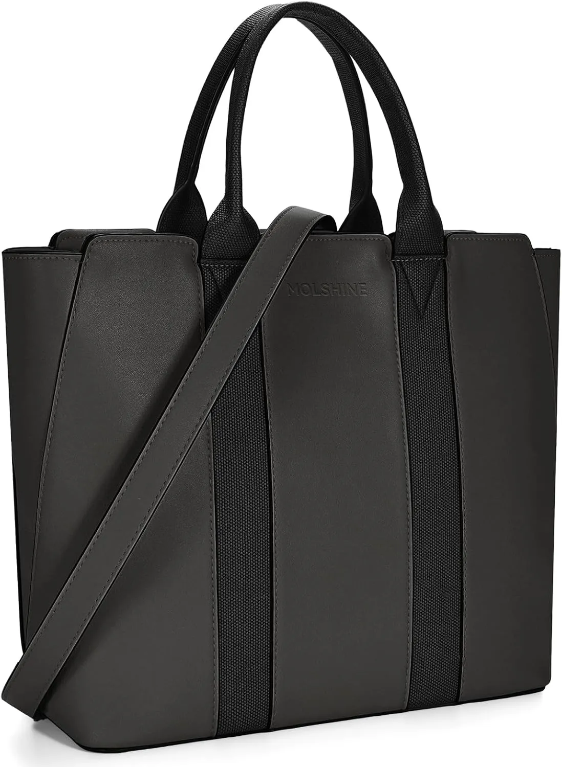 molshine Women's Colorblock Medium Tote Bag, Casual Satchel Shoulder Bag Briefcase for Lady Work Office School Travel