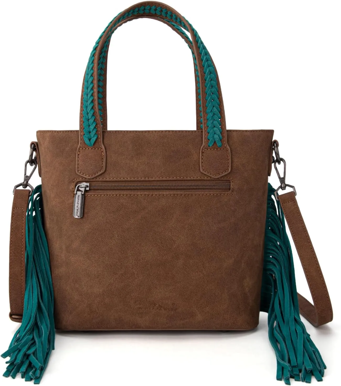 Montana West Western Tote Bag for Women Tooled Shoulder Purse with Wallet 2Pcs Set