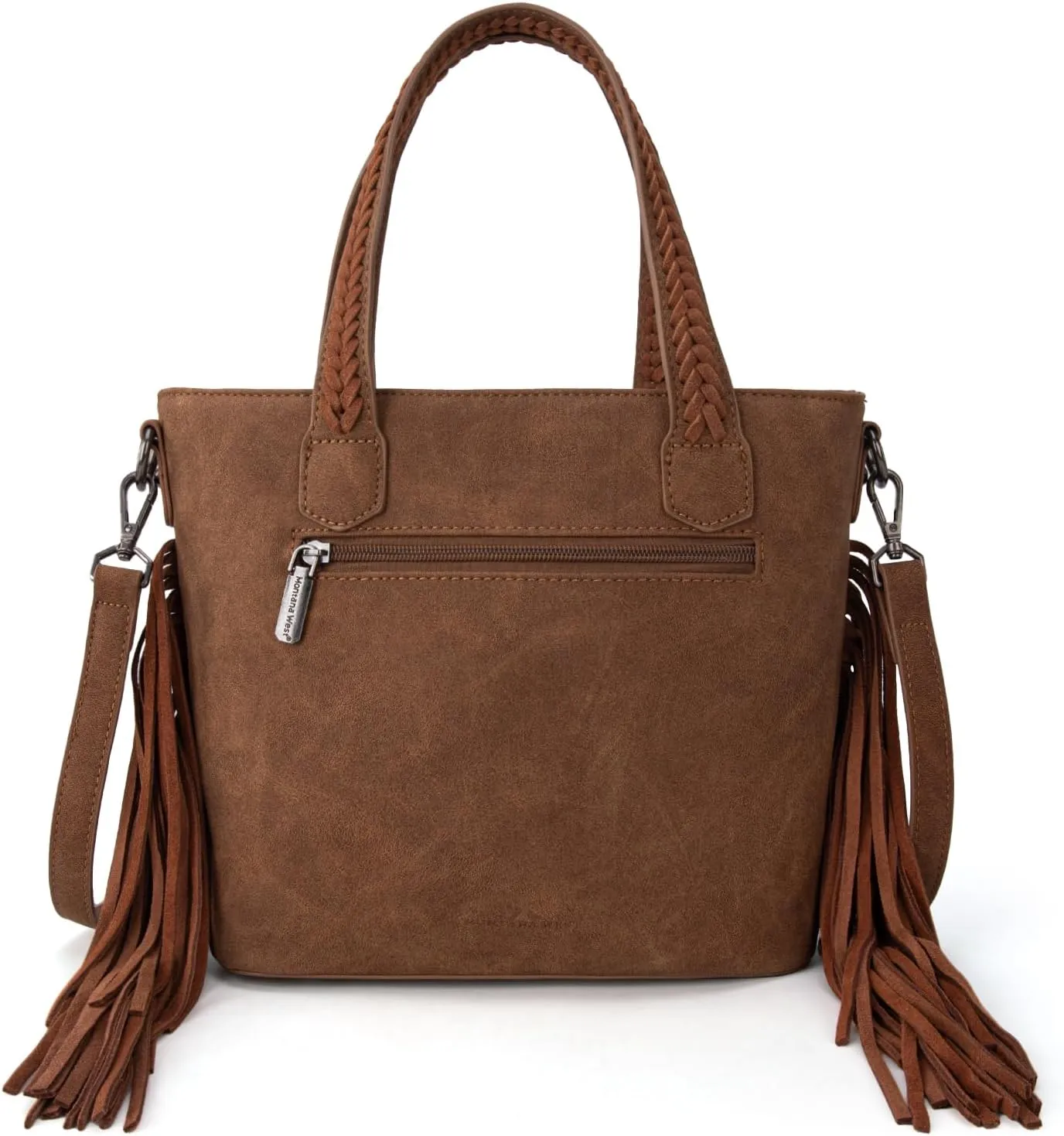 Montana West Western Tote Bag for Women Tooled Shoulder Purse with Wallet 2Pcs Set