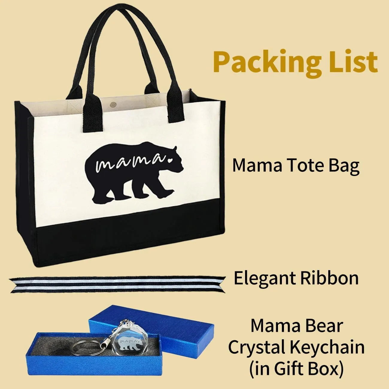 Mothers Day Gifts for New Mom Pregnancy Gifts Tote Bags for Women Mommy Mama Tote Bag for Hospital Shopping Birthday
