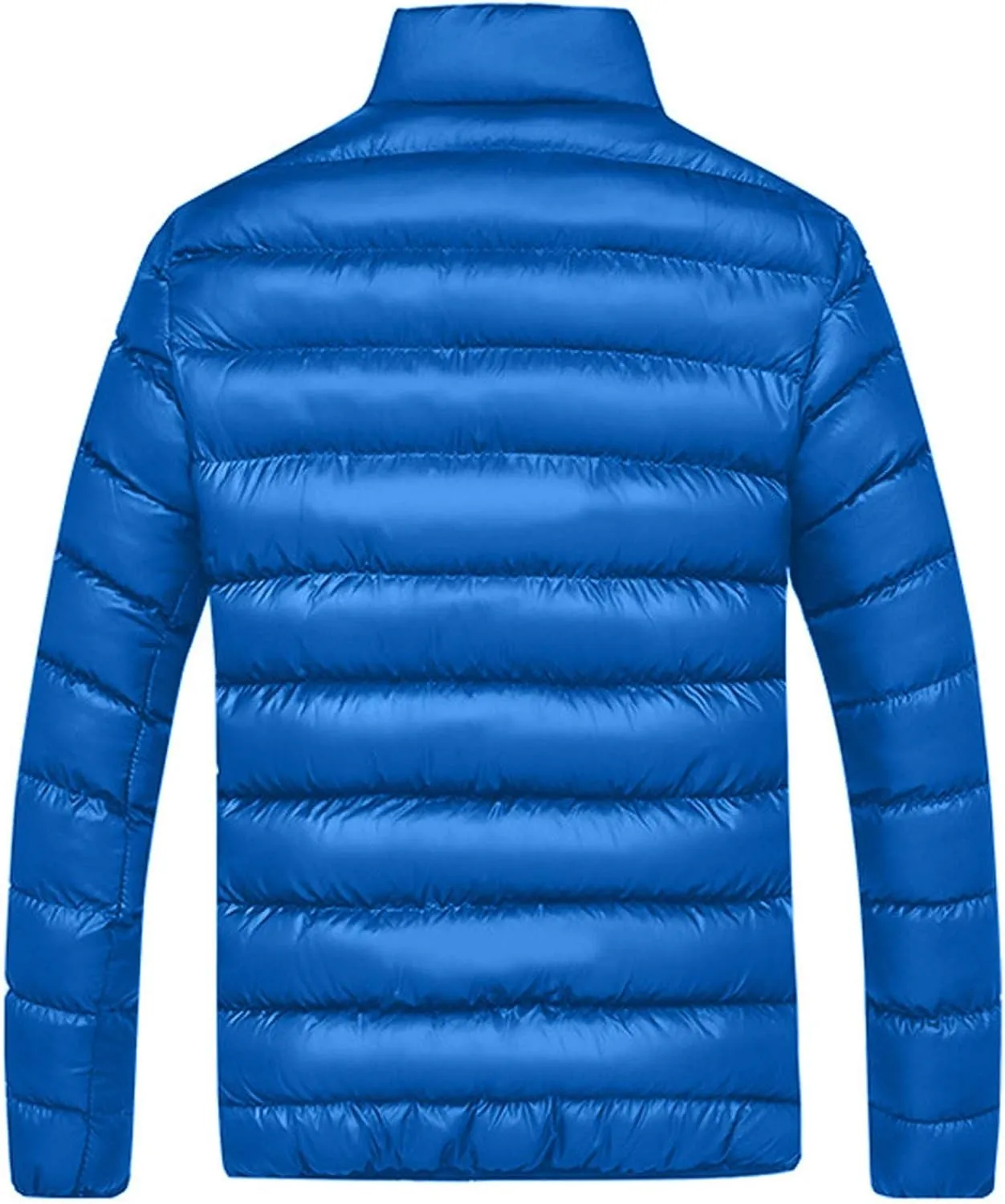 Muscularfit Fashion Jackets for Men Winter Warm Quilted Windproof Coats Casual Full Zip Stand Collar Jackets With Zip Pockets