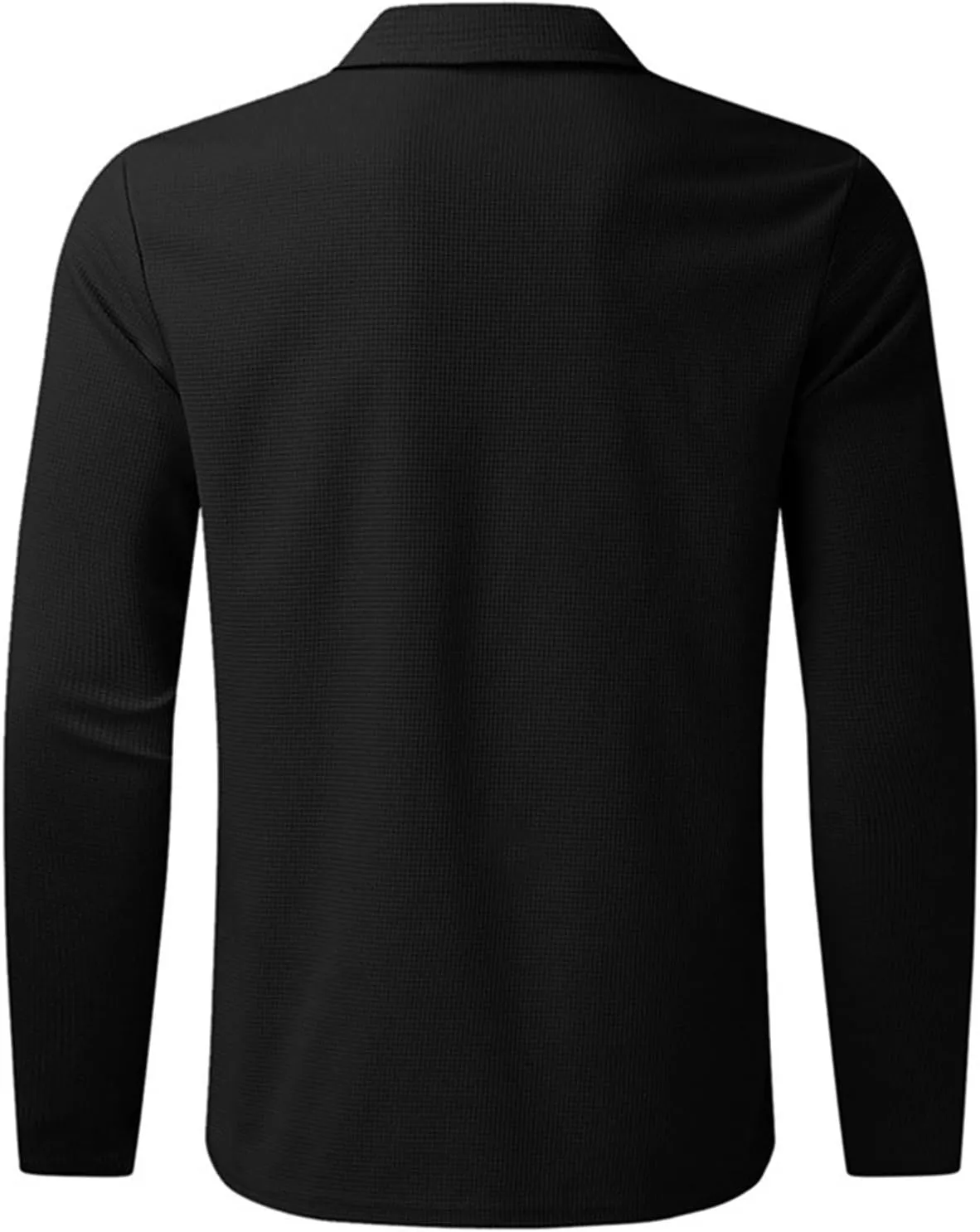 Muscularfit Mens Fall Jackets Long Sleeve Casual Waffle Coat Classic Full Zip Relaxed Fit Collared Jacket Outdoor Trendy Coat