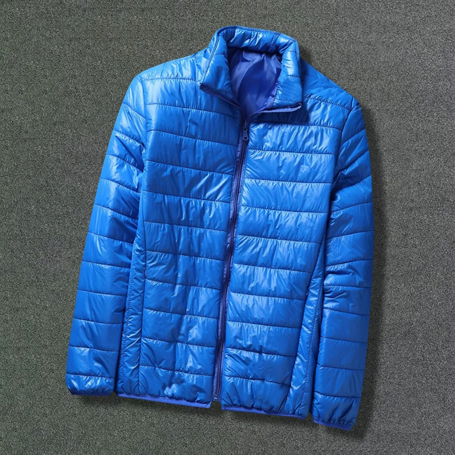Muscularfit Mens Winter Fashion Coat Plus Size Packable Parka Coat Full Zip Quilted Jacket Thicken Waterproof Jacket Coat